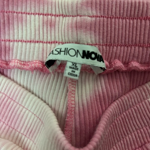 Fashion Nova XL Pink Tie Dye Sweatpants - Picture 5 of 5